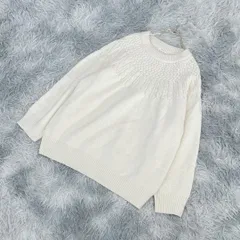 【良品】CINEMA CLUB クルーネック長袖ニット (L) フェミニン