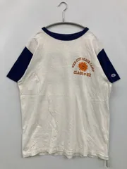 Champion チャンピオン Tシャツ/カットソー XL ホワイト 前面プリント バックプリント ブランドロゴ ミドル丈 半袖 クルーネック(丸首)