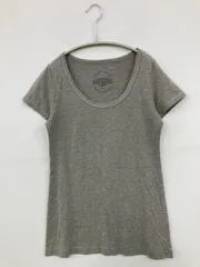 BACK NUMBER バックナンバー Tシャツ/カットソー S グレー 無地 ミドル丈 半袖 Uネック