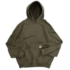 US企画 良色 Carhartt カーハート ミッドウェイト 裏起毛 プルオーバー スウェット パーカー L MOS モス カーキ Original Fit オリジナルフィット フーディー フード メンズ トップス 無地 刺繍ロゴピスネーム p26023486