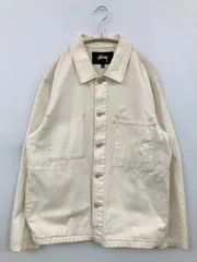 stussy ステューシー カバーオール M アイボリー コットン フードなし ボタン留め