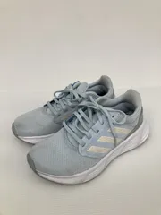 adidas アディダス スニーカー 240 スカイブルー ブランドロゴ ライン柄 紐 ローカット