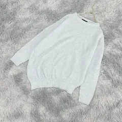 【美品】UNTITLED アンタイトル クルーネック 長袖 ニット カットソー 裾アシメントリ (4) モード