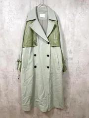 HARE ハレ HAL07141AD 定価19800円 フェイクレザー切替/トレンチ コート sizeM/水色 ■■◎レディース