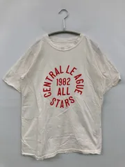 L Tシャツ/カットソー FREE ホワイト 前面プリント ミドル丈 半袖 クルーネック(丸首)