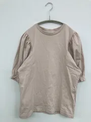 PAGEBOY ページボーイ Tシャツ/カットソー F ベージュ 無地 ミドル丈 半袖 クルーネック(丸首)