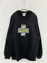 XLARGE エクストララージ スウェット LARGE ブラック コットン スウェット カモフラージュ柄 前面プリント ブランドロゴ 長袖