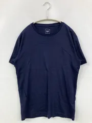 GAP ギャップ Tシャツ/カットソー XS ネイビー 無地 ミドル丈 半袖 クルーネック(丸首)