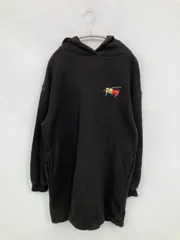 TOMMY JEANS トミージーンズ ワンピース M ブラック バックプリント ワンポイント ブランドロゴ 長袖 ひざ丈