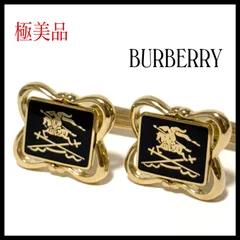 バーバリー  カフリンクス  カフス  ブランド  ダークネイビー×ゴールド  紺 金  ホースロゴ  ビジネス  結婚式  極美品  BURBERRY