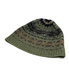 POLObyRalphLauren(ポロラルフローレン) ニット帽美品  - グリーン×パープル×マルチ ウール