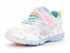 【moonstar】LUVRUSH LV 1229 TROPICAL (15cm-18.5cm) ムーンスター ラブラッシュ トロピカル 子供靴 キッズ スニーカー スーパースター 抗菌防臭 軽量 運動会 女の子 シューズ モヤ柄 ハート リボン