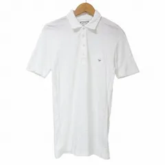 ディーゼル DIESEL ポロシャツ 半袖 ロゴ ワンポイント サイド切替 M 白 ホワイト X