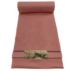 反物 秀品 色無地 地紋 ピンクベージュ 正絹 【中古】