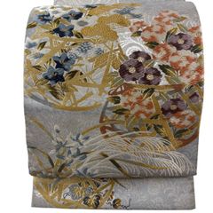 袋帯 籠目 麦 どんぐり 木の実 金糸 着物 051b p - メルカリ