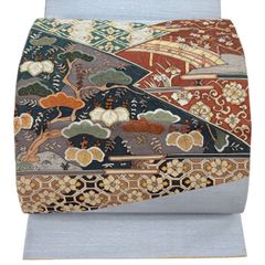 【超美品】希少品！袋帯　真珠金唐革　お太鼓柄　キラキラ地　真珠37粒 超美品】希少品！袋帯 真珠金唐革 お太鼓柄 キラキラ地 真珠37粒