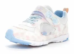 【moonstar】LUVRUSH LV 1229 MILKTEA (18cm-21cm) ムーンスター ラブラッシュ ミルクティー 子供靴 キッズ スニーカー スーパースター 抗菌防臭 軽量 運動会 女の子 シューズ モヤ柄 ハート リボン