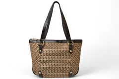 フェンディ トートバッグ/ショッピングバッグ ズッキーノ FENDI バッグ ZUCCA/ズッカ柄 ブラウン【中古】