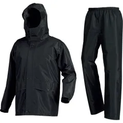 カジメイク　７５４１　ローリングレインスーツ　ブラック　Ｌ