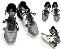 美品　LOUIS VUITTON　ルイヴィトン　ランアウェイ スニーカー　モノグラム エクリプス　レザー　7 26.0cm　メンズ　男女　白