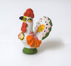 ポルトガル 民芸品 ルースター ガロ雄鶏 置物 8羽 マグネットとタイル