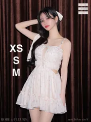 レッド  [FM4647]ROBE de FLEURS/ローブドフルール】フラワー/ スタッズ/ リボン/ キャミ/ フレア/ ミニドレス/ キャバドレス/ andy/ アンディ/ ブリエ/ AngelR/ エンジェルアール