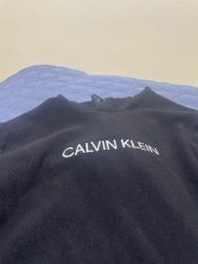 カルバン・クライン ブラック フリース ジップアップ