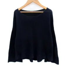 ココディール COCO DEAL ニット カットソー 長袖 ラウンドネック 2 紺 ネイビー /SM17