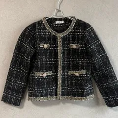 ノーカラーツイードジャケット (韓国製品) 新品，未使用品