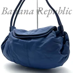 【B4850】 Banana Republic バナナリパブリック ハンドバッグ レザー ブルー レディース ホーボー マグネットホック