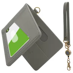 【在庫処分】二面 レザー バタフライタイプ 革 4ポケット ストラップ付き 2枚使用可能 リール付き メンズ カードケース レディース ICカードケース 人気 パス入れ 通勤 パスケース 通学 定期入れ