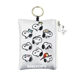 【数量限定】snoopy0492 キャラクター 学生 大人 旅行 通学 通勤 レディース 自転車 車 スマートキー キーケース 小物入れ カラビナ リール 合皮 定期入れ パスケース スヌーピー