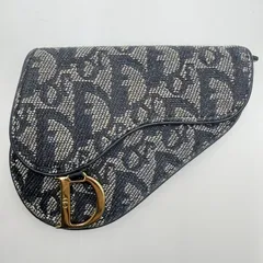 Christian Dior（クリスチャン・ディオール）サドル コインパース ネイビー オブリーク キャンバス