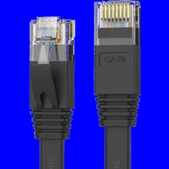 RJ45 イーサネットケーブル CAT6準拠 lanケーブル やわらか 高速 カテゴリ-6 スリム フラットLANケーブル CAT6 10m ブラック LANケーブル Senetem