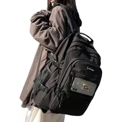 【特価商品】15.6 インチ バックパック PC 軽量 おしゃれ 防水 可愛い 女子 高校生 カジュアル リュック アウトドア リュック スクール 人気 通勤 大容量 リュックサック 女性 韓国 黒 通学 旅行 レディース