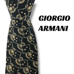 【7931】良品！ジョルジオアルマーニ　ネクタイ　ブラック系