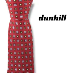 【8104】良品！ダンヒル　ネクタイ　レッド系