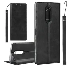 スプラット同梱 軽量 落ち着いた スタンド機能 カード入れ付き スマホケース 内蔵マグネット 【iCoverCase】 case Xperia1 エクスペリア1 ワン 適用 Xperia Xperia 1 1 エクスペリア ブラック カバー SOV40 SOV