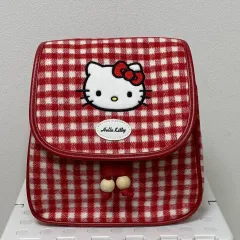 ハローキティ チェック 巾着 バックパック 新品