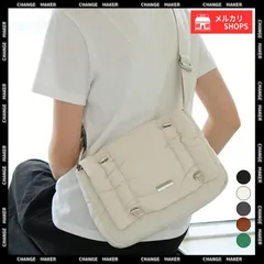 【送料無料】パファーショルダーバッグ 韓国風 中綿バッグ ショルダーバッグ レディース ホーボーバッグ ナイロン鞄 スクエアバッグ 軽量 斜めがけ 鞄 ユニセックス 大容量 おしゃれ キルティングバッグ シャーリングバッグ 新品 未使用 CHTZM-312