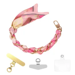 手ぶら スマホアクセサリー 携帯ストラップ 女性 大人可愛い レディース 韓国 紐 ストラップホルダー 落下防止 かわいい おしゃれ ハンドストラップ シュシュ 手首 スマホストラップ スカーフ