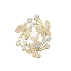 【人気商品】蝶 高級胸飾 ピンバッチ レディース ピン 花コサージュ ギフト コサージュ フ 母の日 エレガント ブローチ ォーマル キラキラ チューリップ 記念日