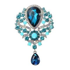 【新着商品】宴会の装飾用 誕生日 ブライダルパーティー ウェディング レディース シャンパンブローチピン ラージラインストーンブローチ、ヴィンテージクリスタルブーケピン PATIKIL