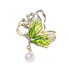 【在庫処分】ピン 服アクセサリー ジュエリー 胸飾り レデイース 文芸風 記念日 バタフライ パーティ コサージュ イベント ブローチ プレゼント 制服小物 冠婚葬祭