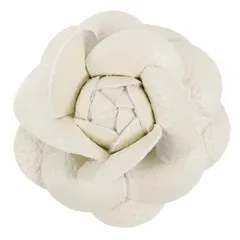 【在庫セール】ヘアクリップ 椿 花 ヘアピンフラワーブローチ レディースブ PATIKIL ライダル女性用ハットドレスシャツ用 ベージュ