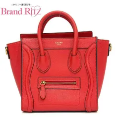    中古 美品 CELINE セリーヌ ラゲージ ナノ バッグ カーフ ハンドバッグ ショルダーバッグ  【送料無料】【三田店】