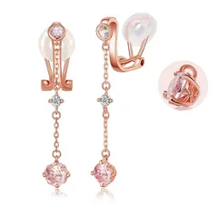 【新品】 FH.bird 桜 イヤリング レディース 揺れる 痛くない モルガナイト 金属アレルギー対応 シルバー925 イヤリング ピンクゴールド ロング 和風 小物 バレンタイン ギフト ホワイトデー お返し 入学式 卒業式 女性 ジュエリー 人気 2 1