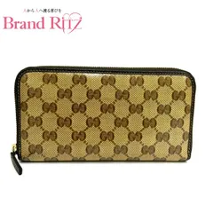  中古 グッチ 長財布 ラウンドファスナー GGクリスタル Bランク PVC 368423 メンズ GUCCI 【送料無料】【西神店】