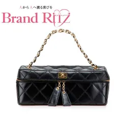 中古 シャネル マトラッセ ココマーク チェーン バニティバッグ レザー ABランク ブラック レディース CHANEL 【送料無料】【三田店】