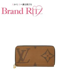 中古 ルイ ヴィトン モノグラム ジャイアント リバース ジッピー ウォレット ラウンドファスナー 長財布 M69353 ABランク ブラウン PVC レザー レディース LOUIS VUITTON 【送料無料】【西神店】